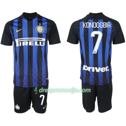 Inter Milan Dres KONDOGBIA 7 Dječji Domaći 2018/19 Kratkih Rukava Inter Milan Dres KONDOGBIA 7 Dječji Domaći 2018/19 Kratkih Rukava